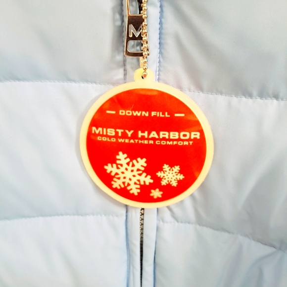 NWT Misty Harbor Skiing All Weather Down Puffer Jacket in  Icicle Blue Size XL - Picture 10 of 16